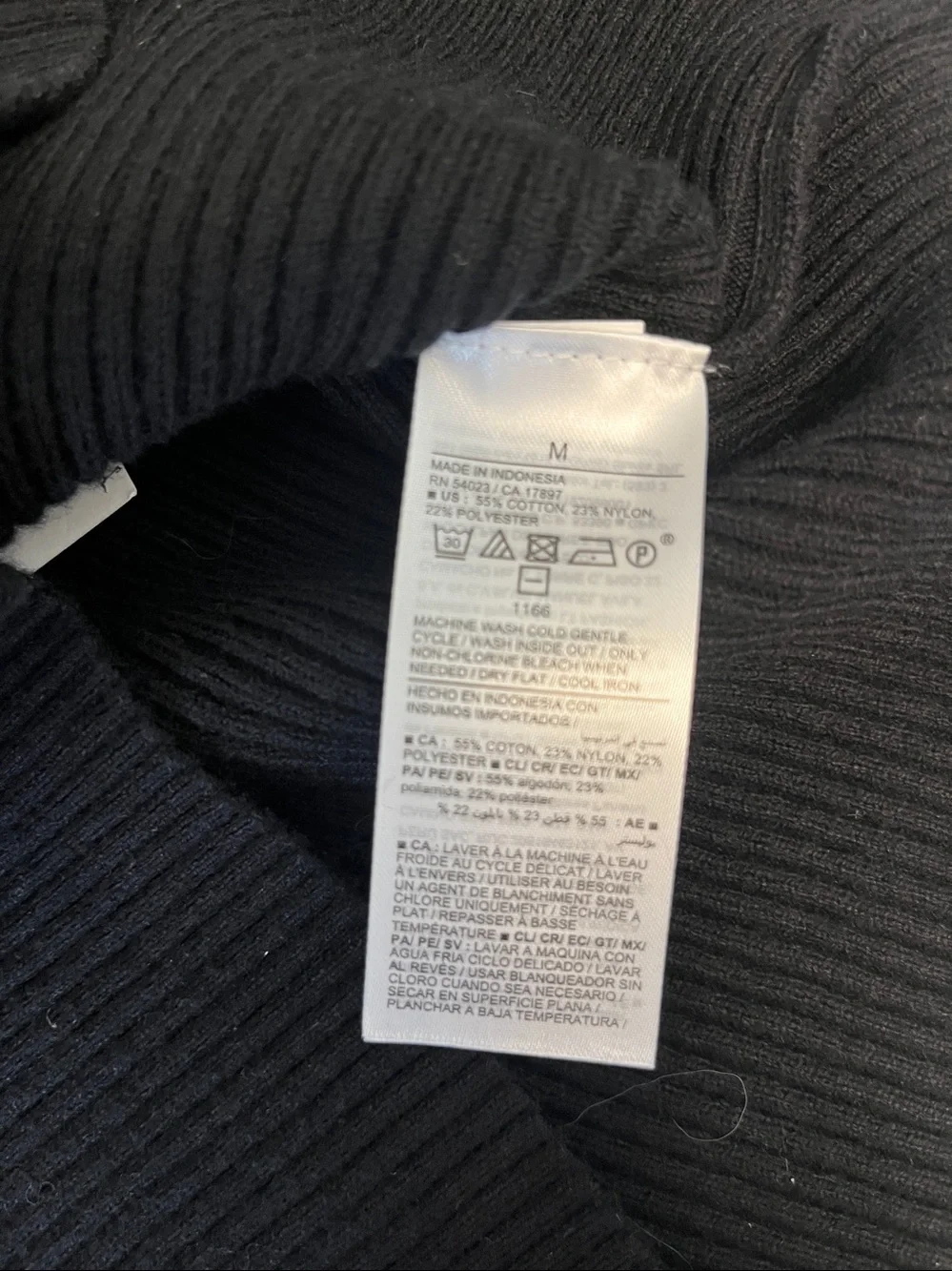 NWT Old Navy Black Ribbed Sleeveless Polo Crop Tank Sweater Top Sz M - Picture 7 of 9